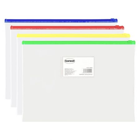 Mapa plastic A4 cu fermoar ziplock, CENTRUM, 330X240 mm